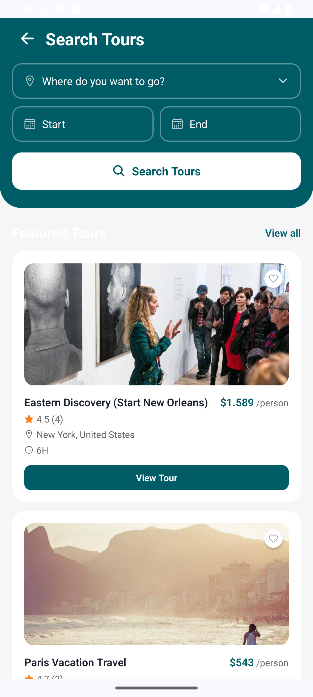 Tour Search