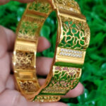 New Net Pattern Gold look party wear Board Bangles